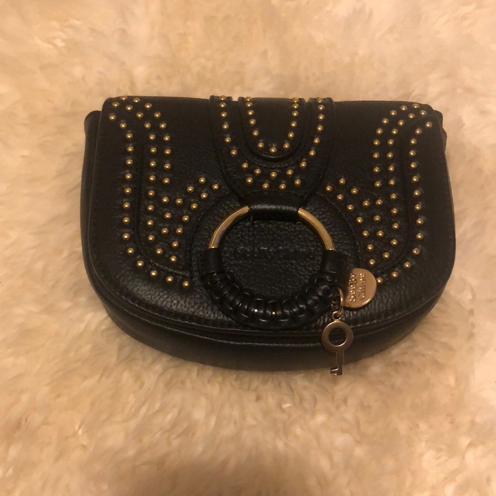 SeeBy Chloe Mini Hana Studded Leather Crossbody